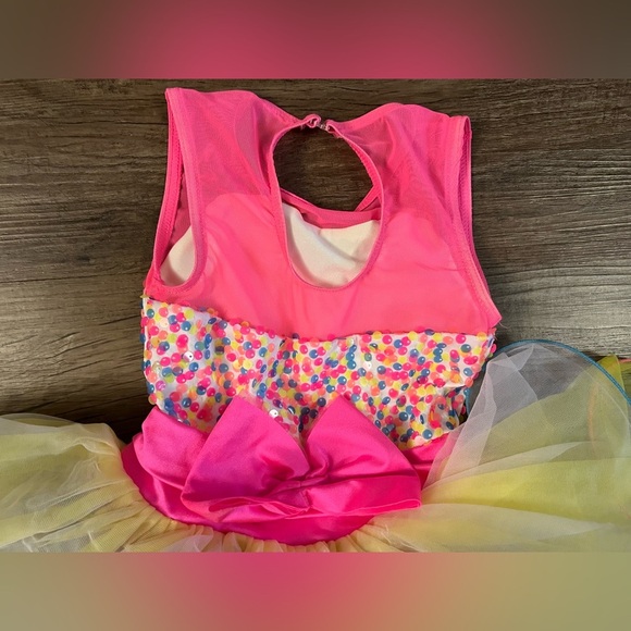 Weissman Colorful Rainbow Confetti Tutu Dress Skirt Size Small C8 - Picture 4 of 7
